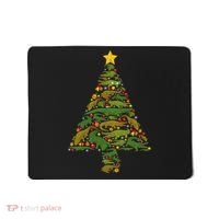 Funny Alligator Christmas Tree Crocodile Xmas Mousepad thumb 0