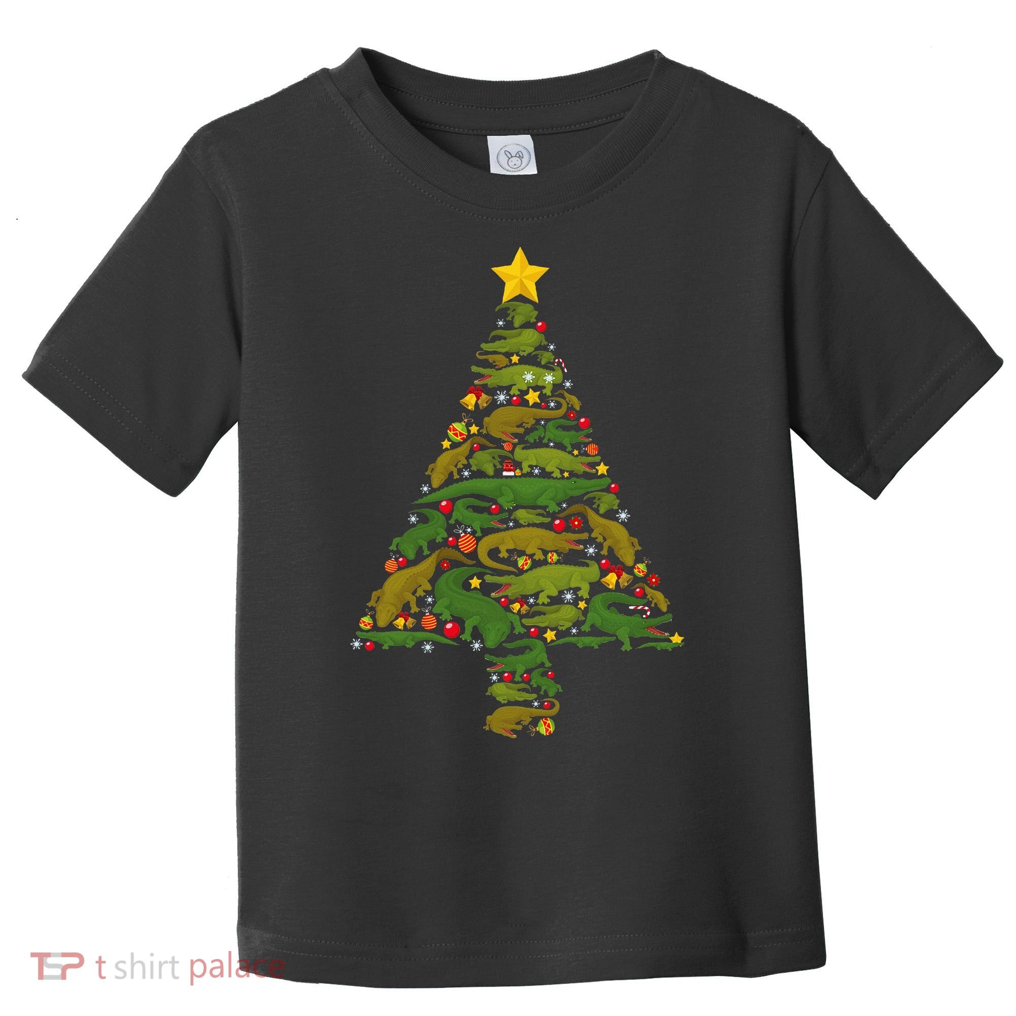 Funny Alligator Christmas Tree Crocodile Xmas Toddler T-Shirt