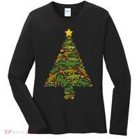 Funny Alligator Christmas Tree Crocodile Xmas Women's Long Sleeve Shirt thumb 0