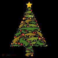 Funny Alligator Christmas Tree Crocodile Xmas Women's T-Shirt thumb 6