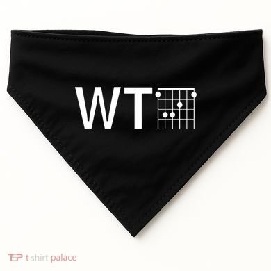 Fun And Cool Wtf With F Chord Gift USA-Made Doggie Bandana