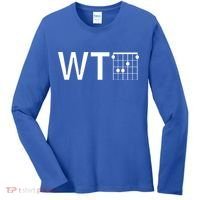 Fun And Cool Wtf With F Chord Gift Women's Long Sleeve Shirt thumb 0