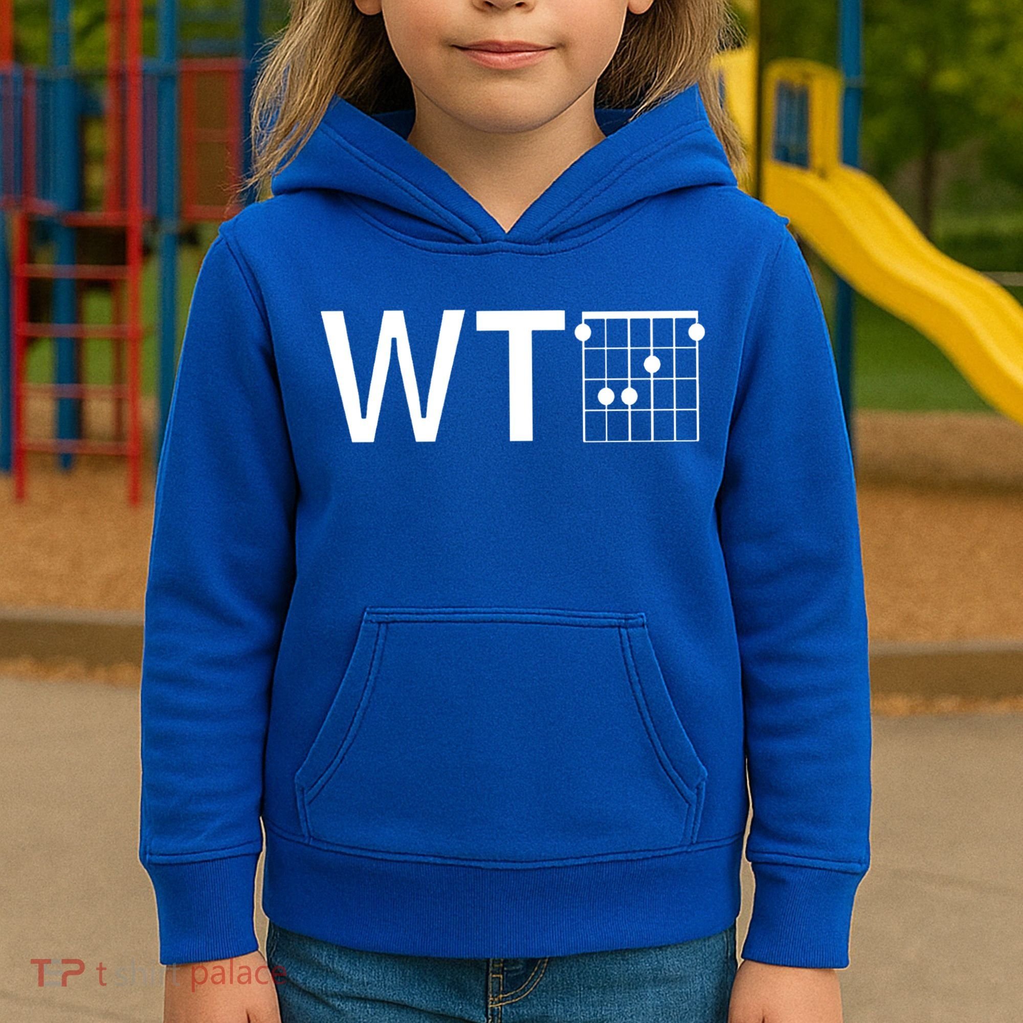 Fun And Cool Wtf With F Chord Gift Kids Hoodie