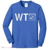 Fun And Cool Wtf With F Chord Gift Kids Long Sleeve Shirt thumb 0