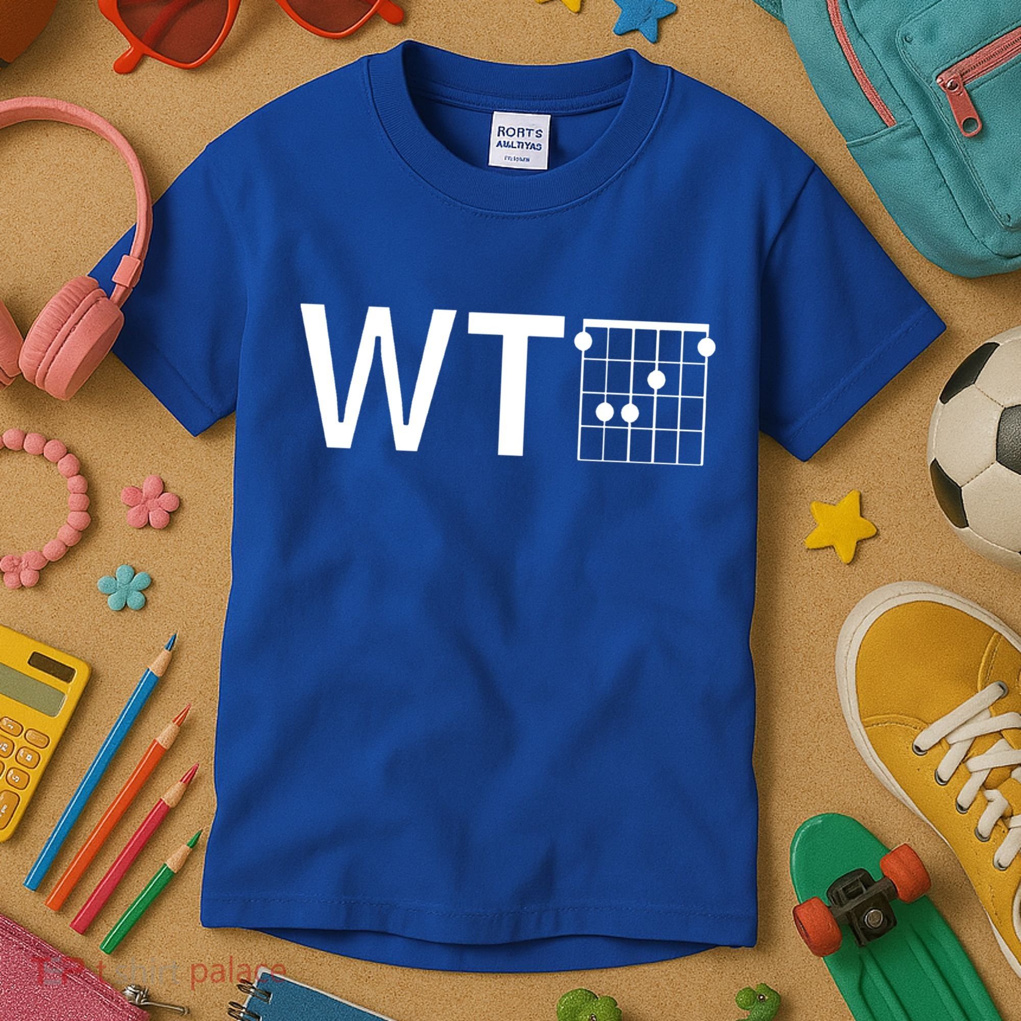 Fun And Cool Wtf With F Chord Gift Kids T-Shirt