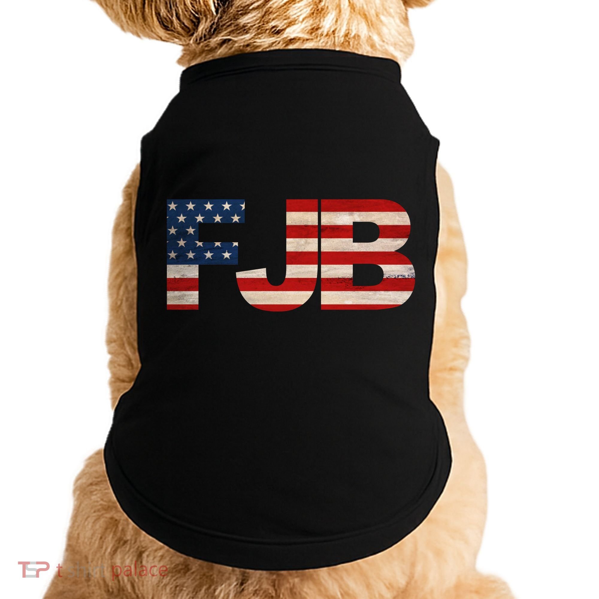 FJB American Camo Logo F*ck Joe Biden Doggie Tank
