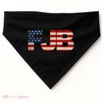 FJB American Camo Logo F*ck Joe Biden USA-Made Doggie Bandana thumb 0