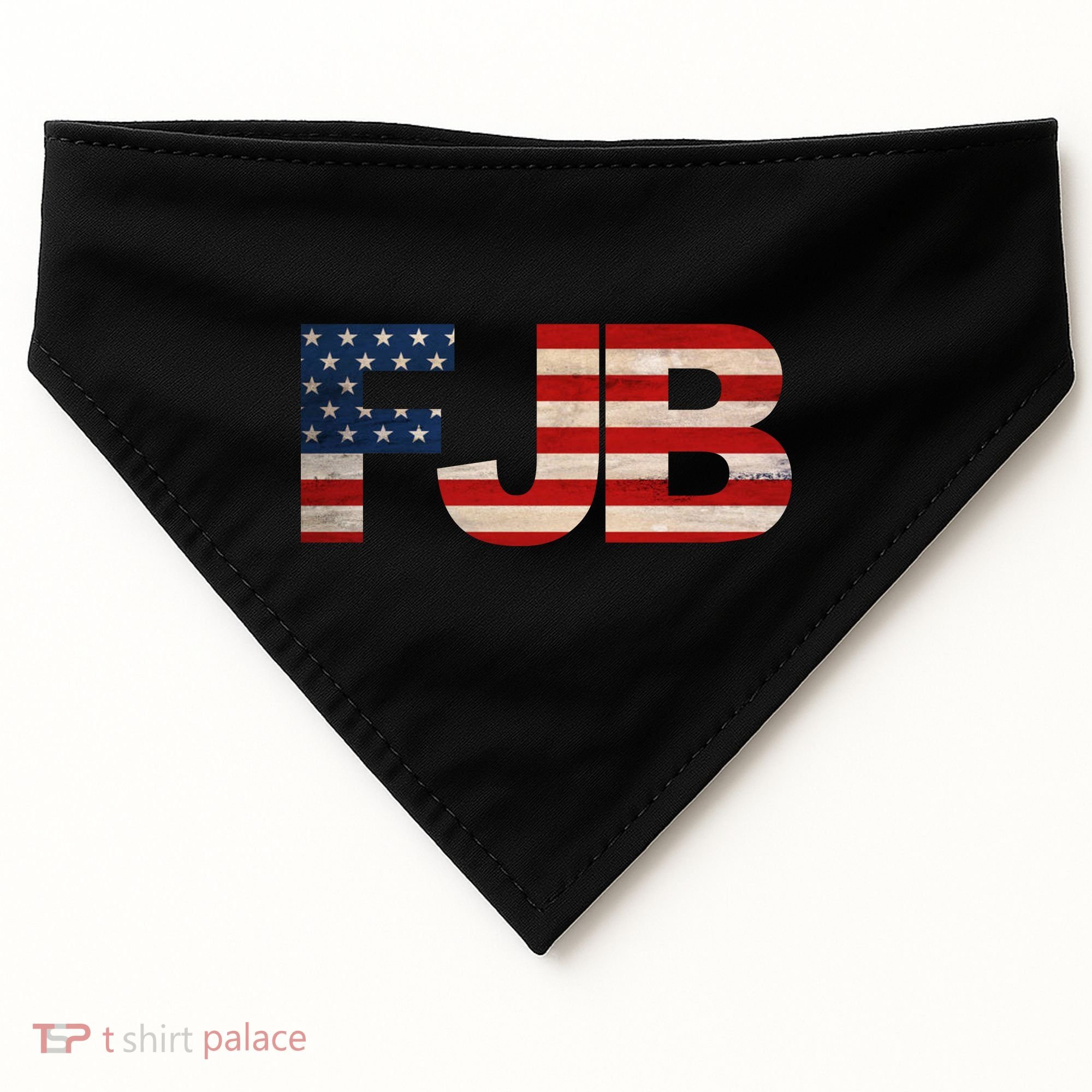 FJB American Camo Logo F*ck Joe Biden USA-Made Doggie Bandana