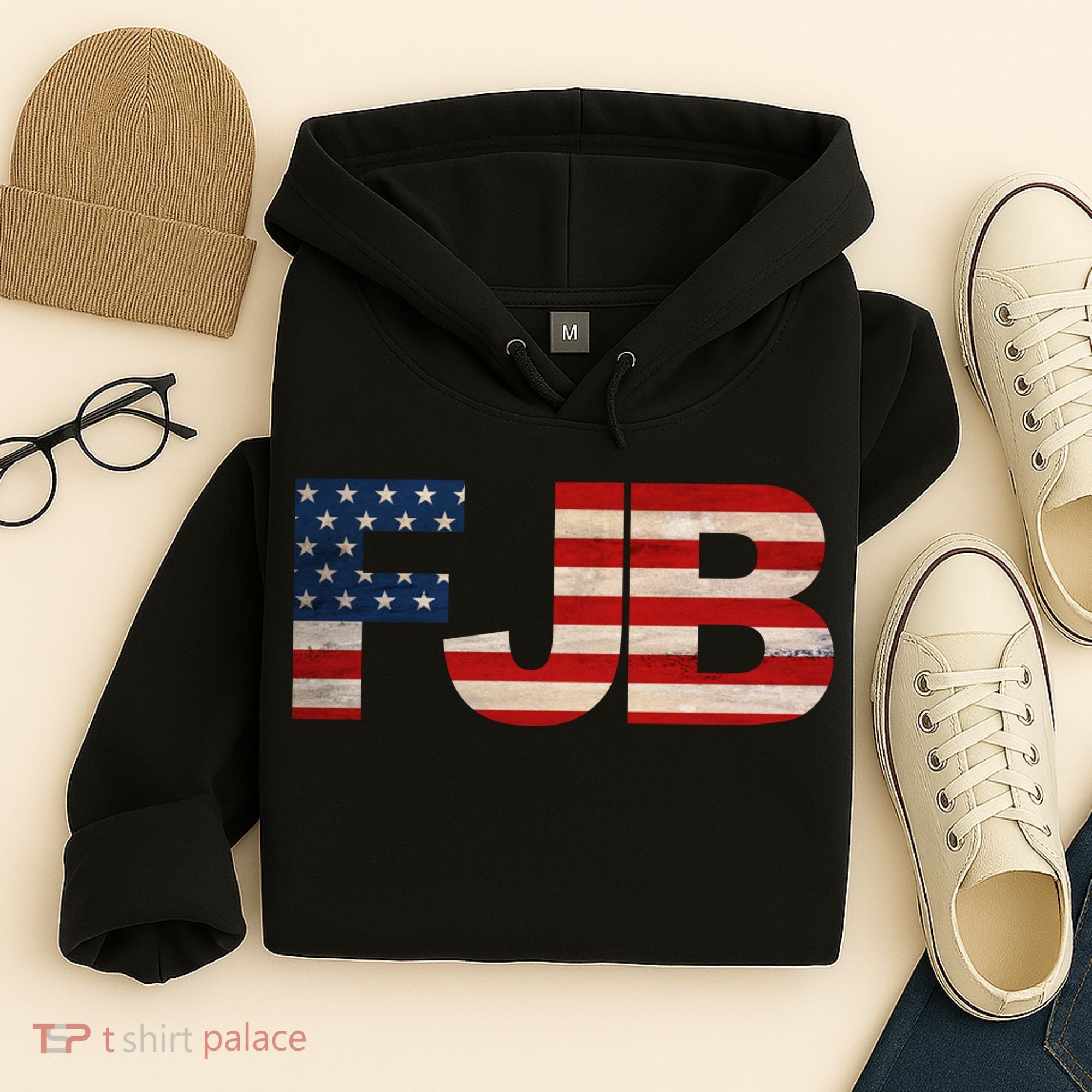 FJB American Camo Logo F*ck Joe Biden Hoodie
