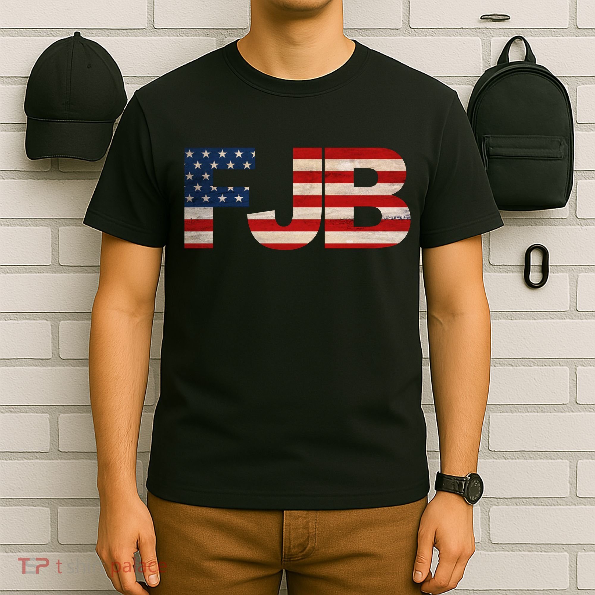 FJB American Camo Logo F*ck Joe Biden T-Shirt