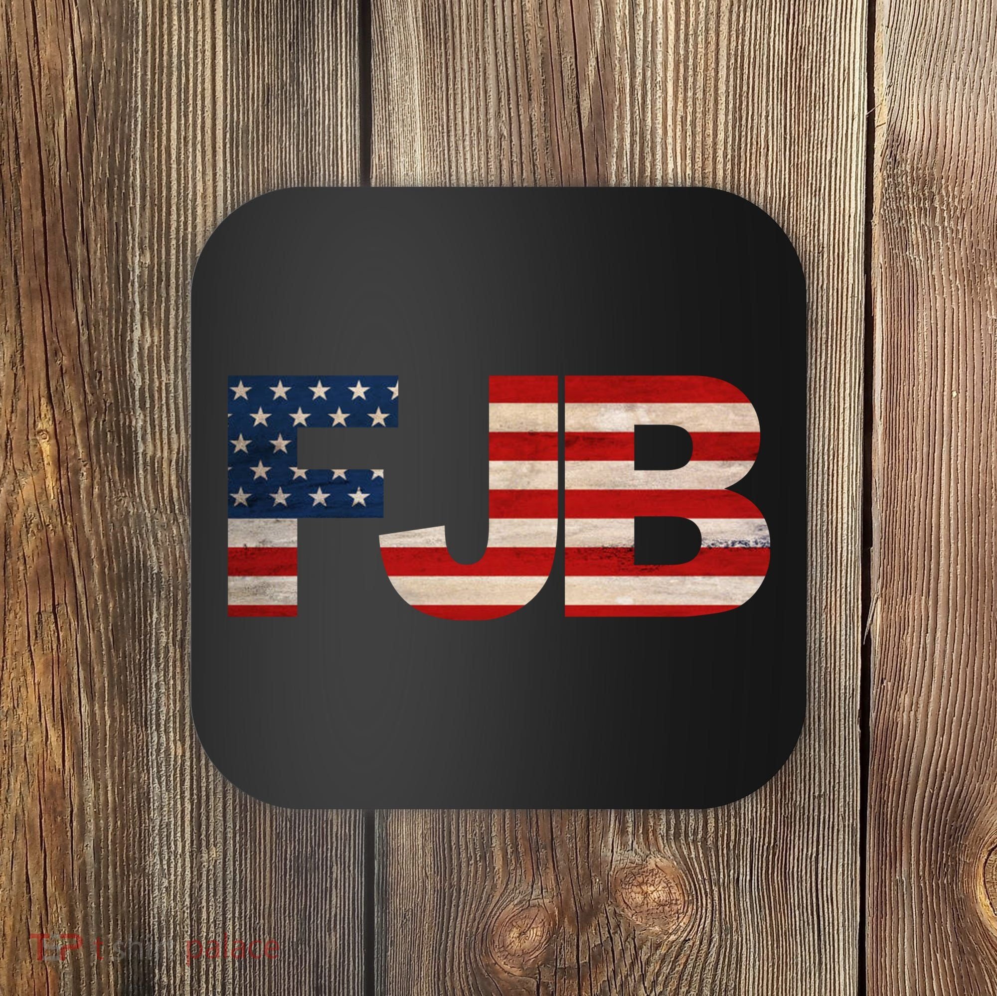 FJB American Camo Logo F*ck Joe Biden Coaster