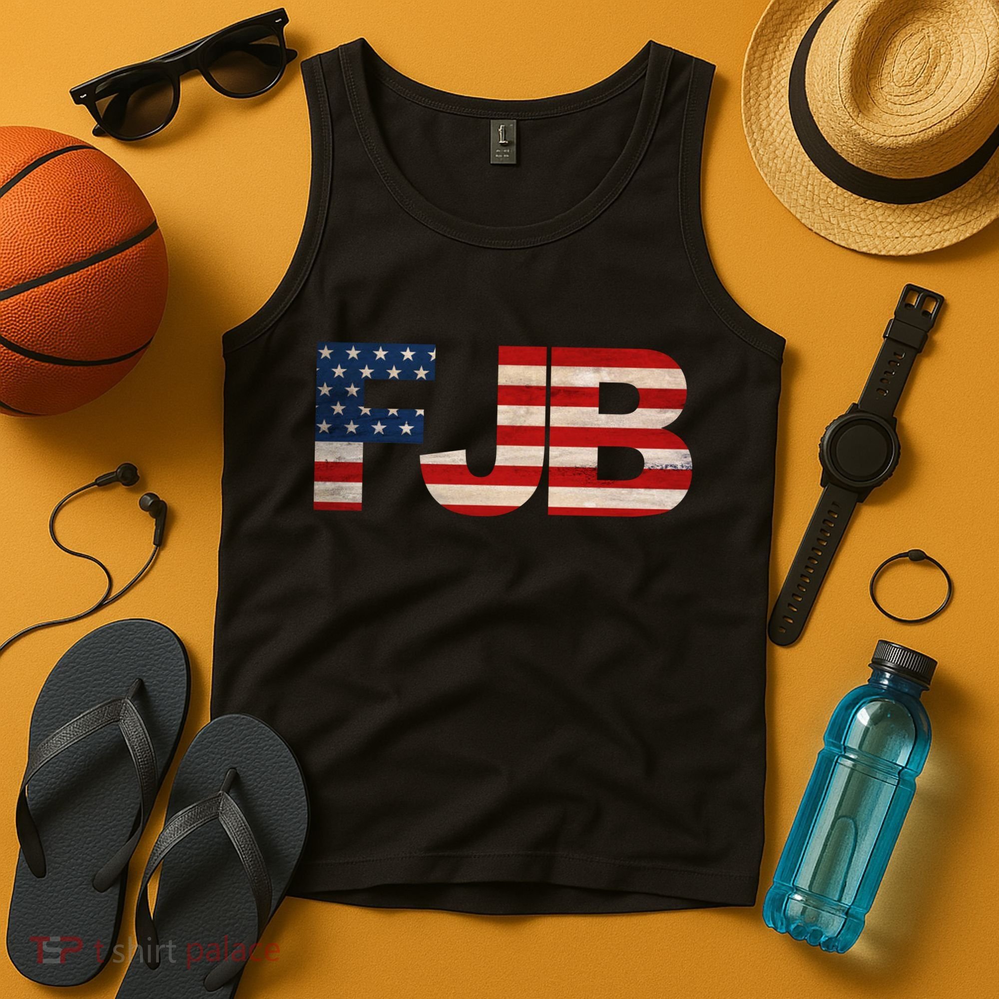 FJB American Camo Logo F*ck Joe Biden Tank Top