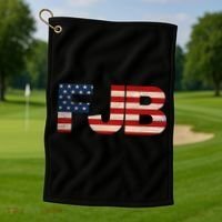 FJB American Camo Logo F*ck Joe Biden Golf Towel thumb 1