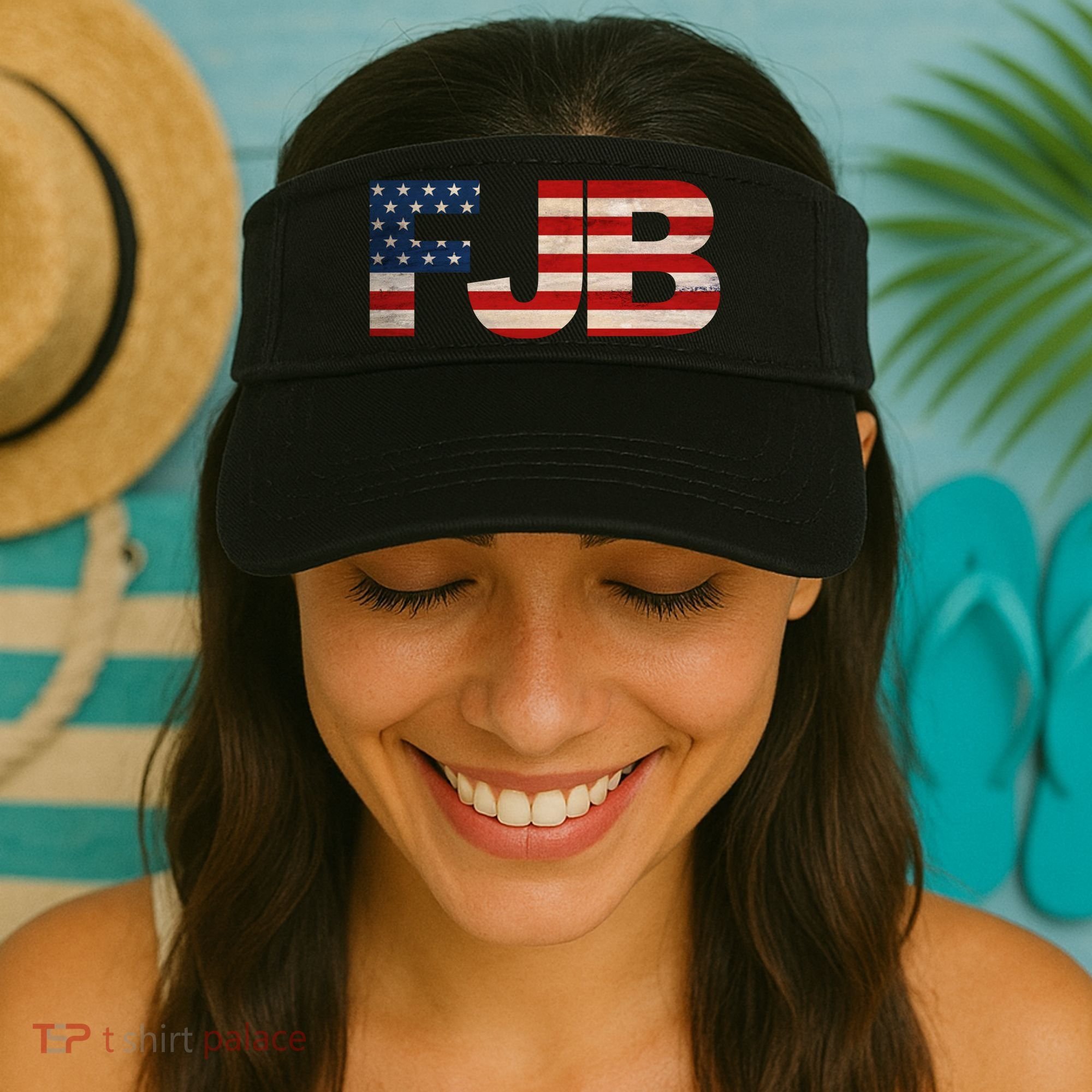 FJB American Camo Logo F*ck Joe Biden Visor