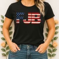FJB American Camo Logo F*ck Joe Biden Women's T-Shirt thumb 2