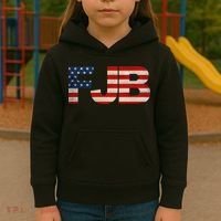 FJB American Camo Logo F*ck Joe Biden Kids Hoodie thumb 3