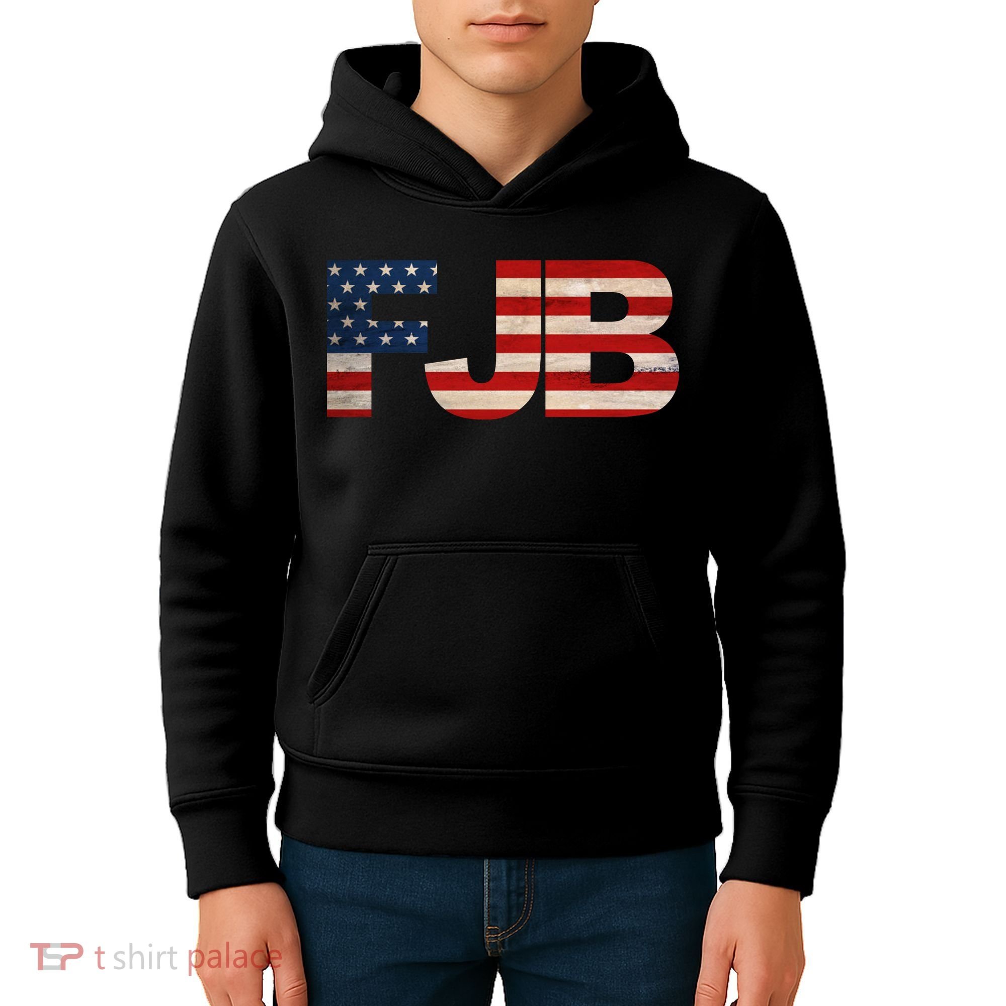 FJB American Camo Logo F*ck Joe Biden Kids Hoodie