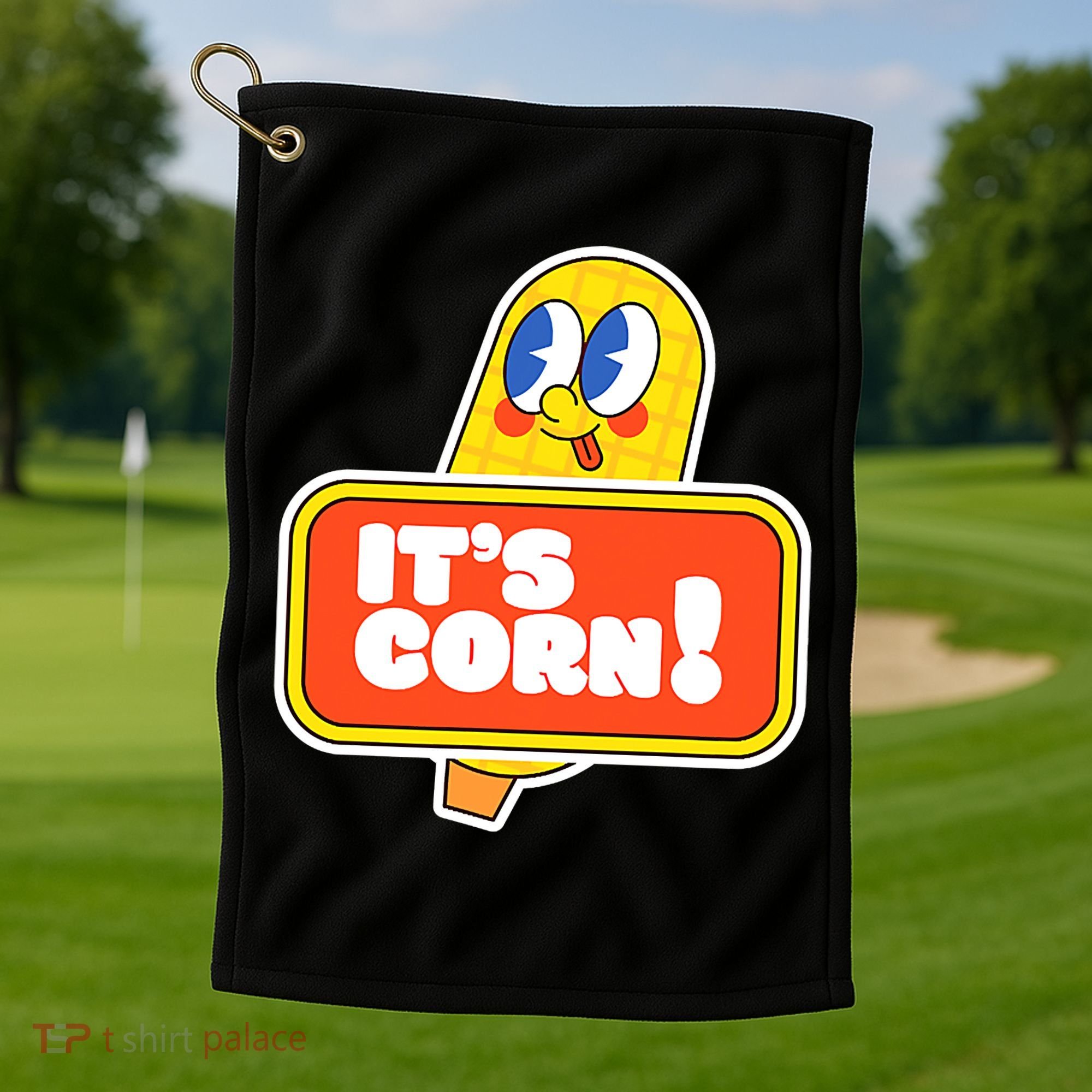Funny And Cute It’s Corn On The Cob Corn Lover Golf Towel