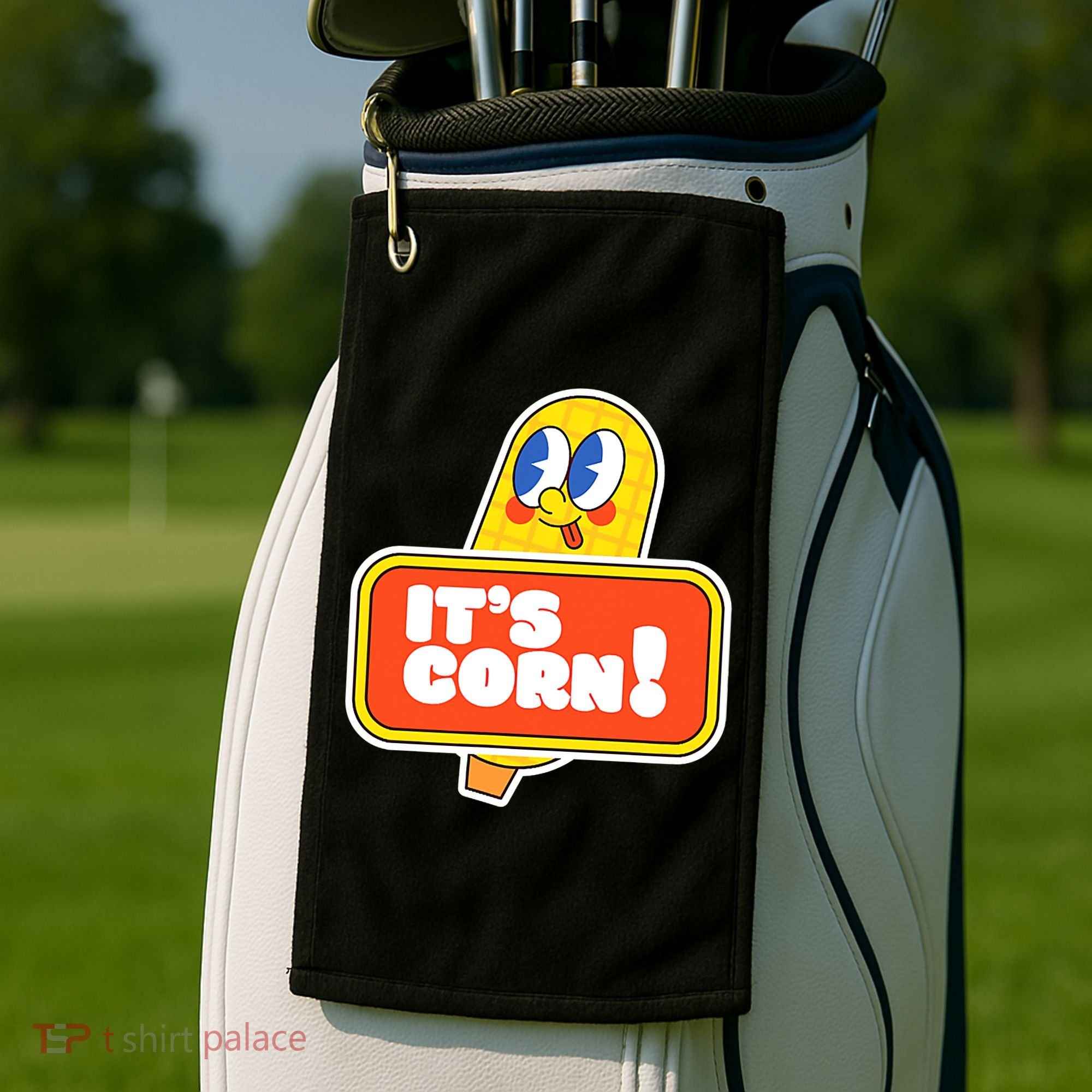 Funny And Cute It’s Corn On The Cob Corn Lover Golf Towel
