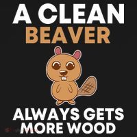Funny A Clean Beaver Always Gets More Wood Joke Sarcastic T-Shirt thumb 7