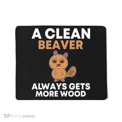Funny A Clean Beaver Always Gets More Wood Joke Sarcastic Mousepad