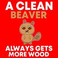 Funny A Clean Beaver Always Gets More Wood Joke Sarcastic Santa Hat thumb 1