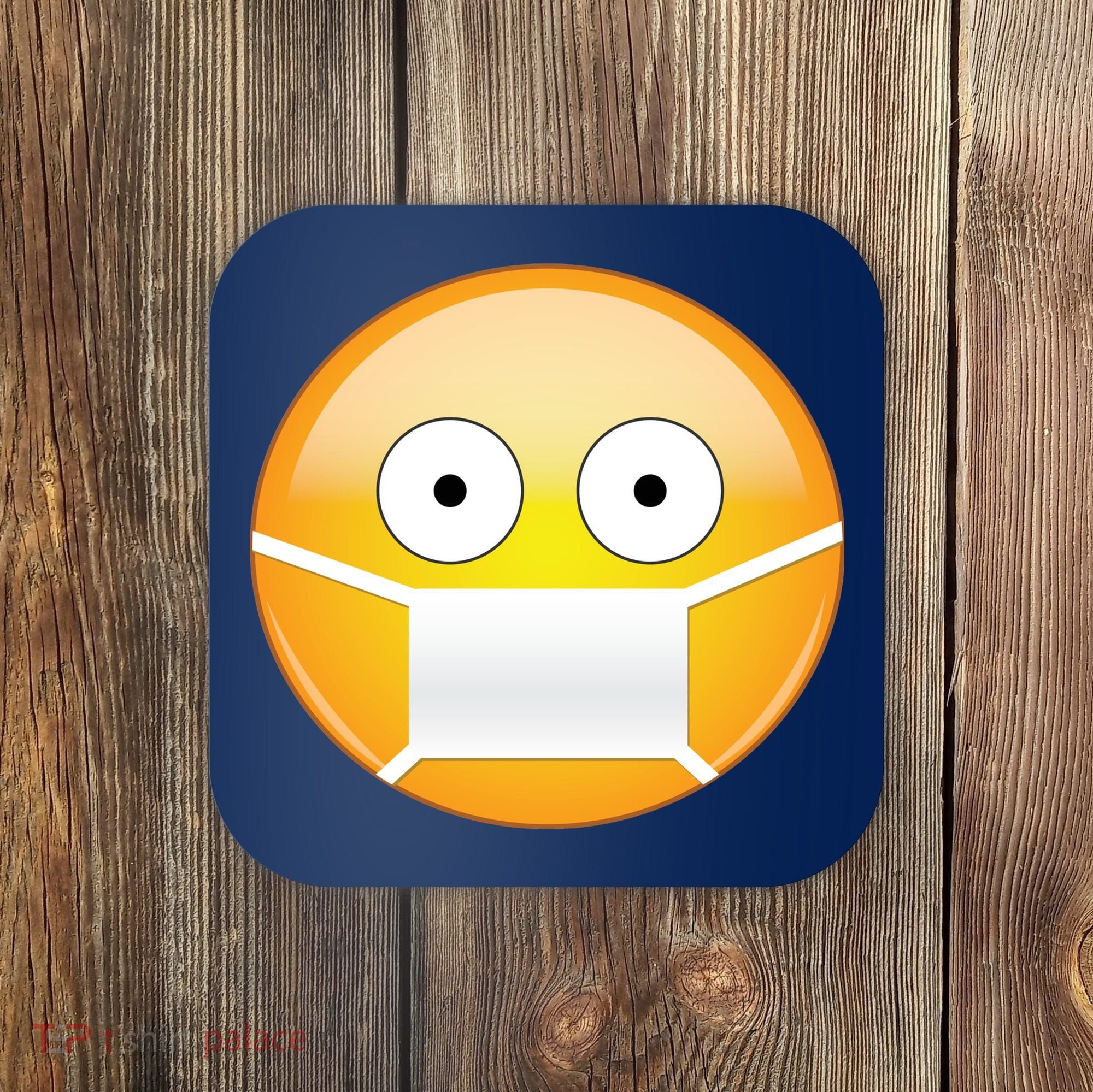 Face Medical Mask Emoji Coaster