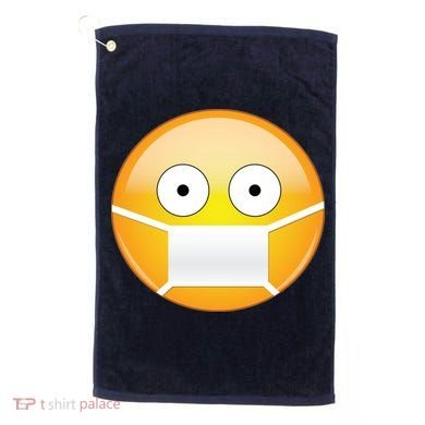 Face Medical Mask Emoji Golf Towel