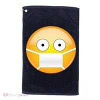 Face Medical Mask Emoji Golf Towel thumb 0