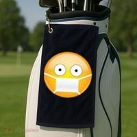 Face Medical Mask Emoji Golf Towel thumb 2