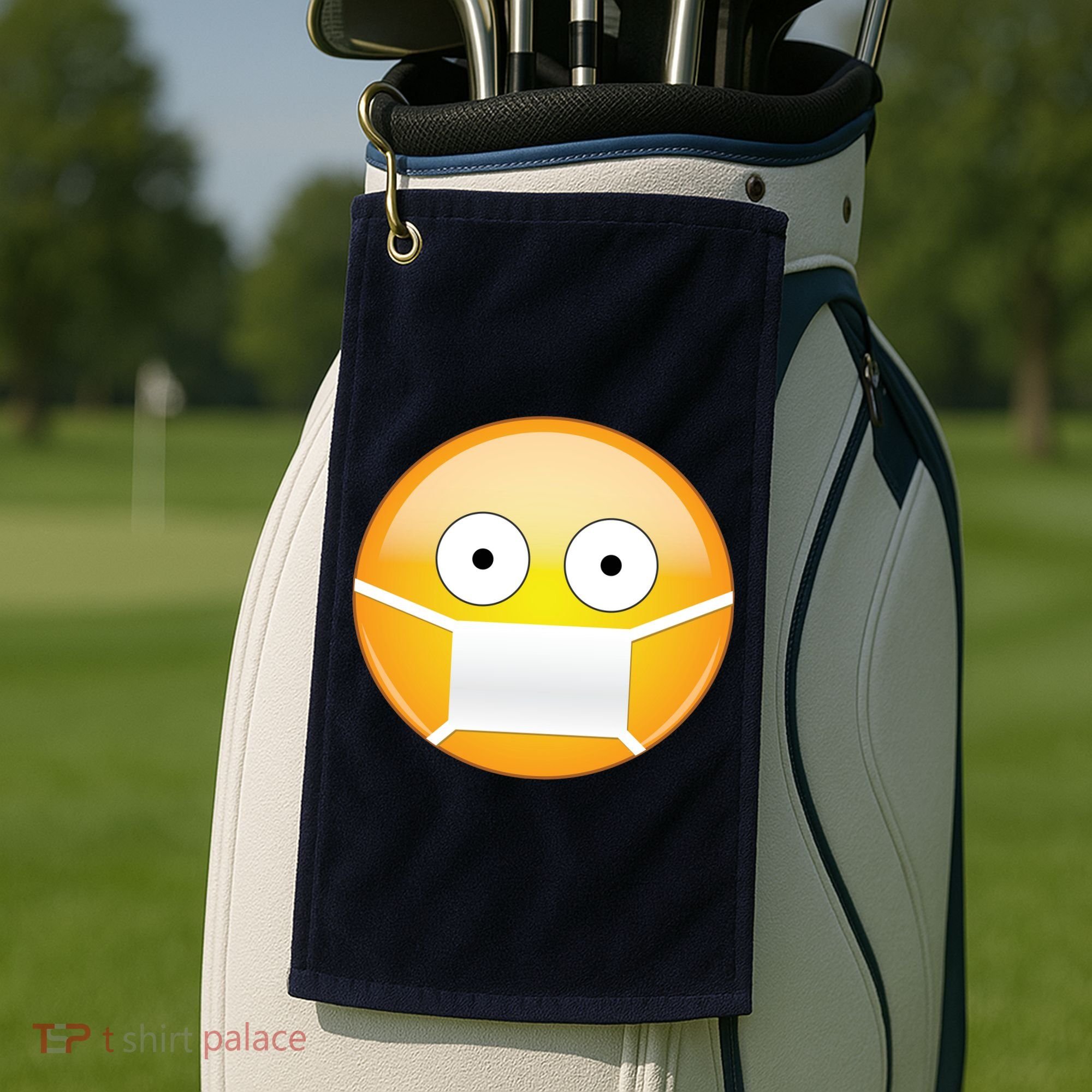 Face Medical Mask Emoji Golf Towel