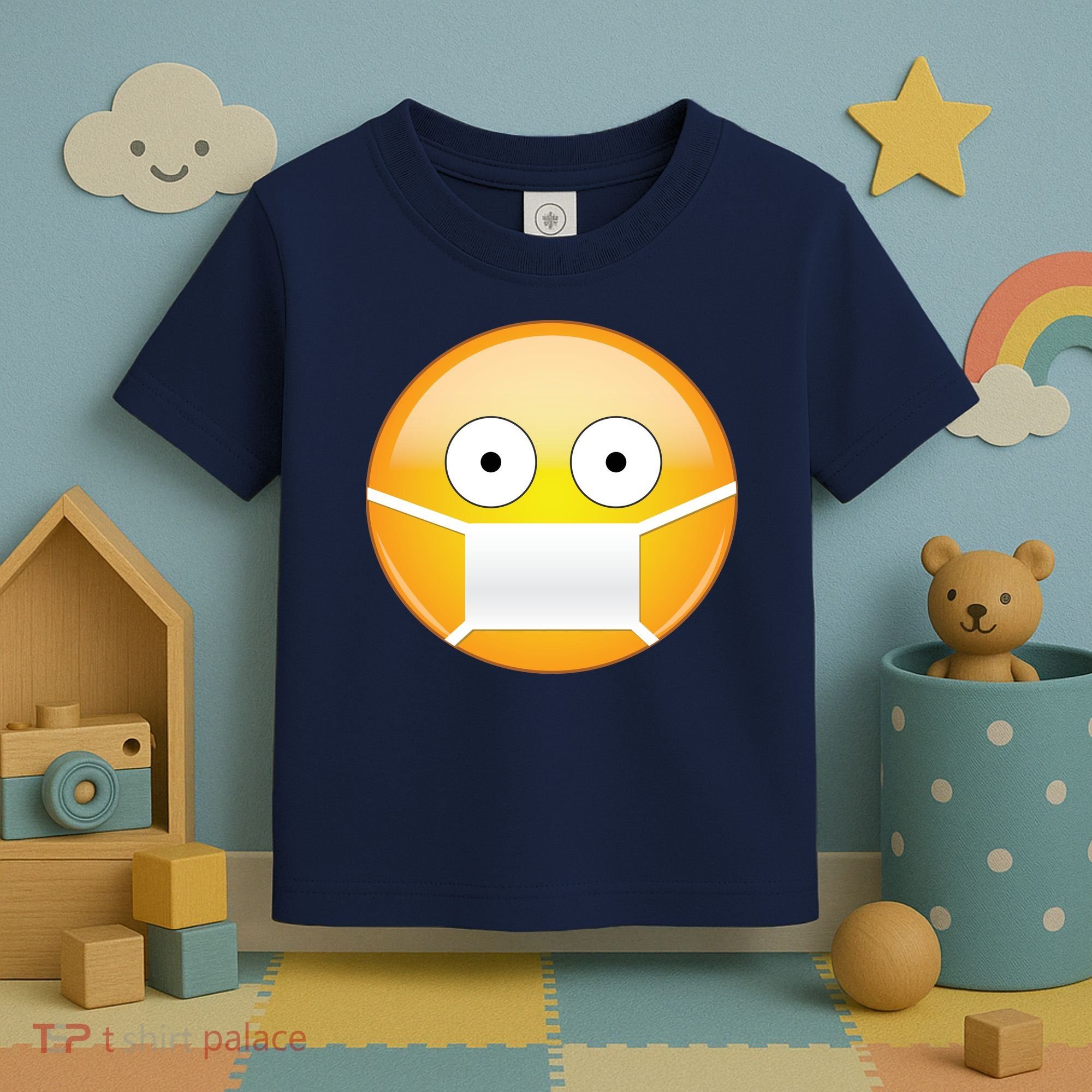 Face Medical Mask Emoji Toddler T-Shirt