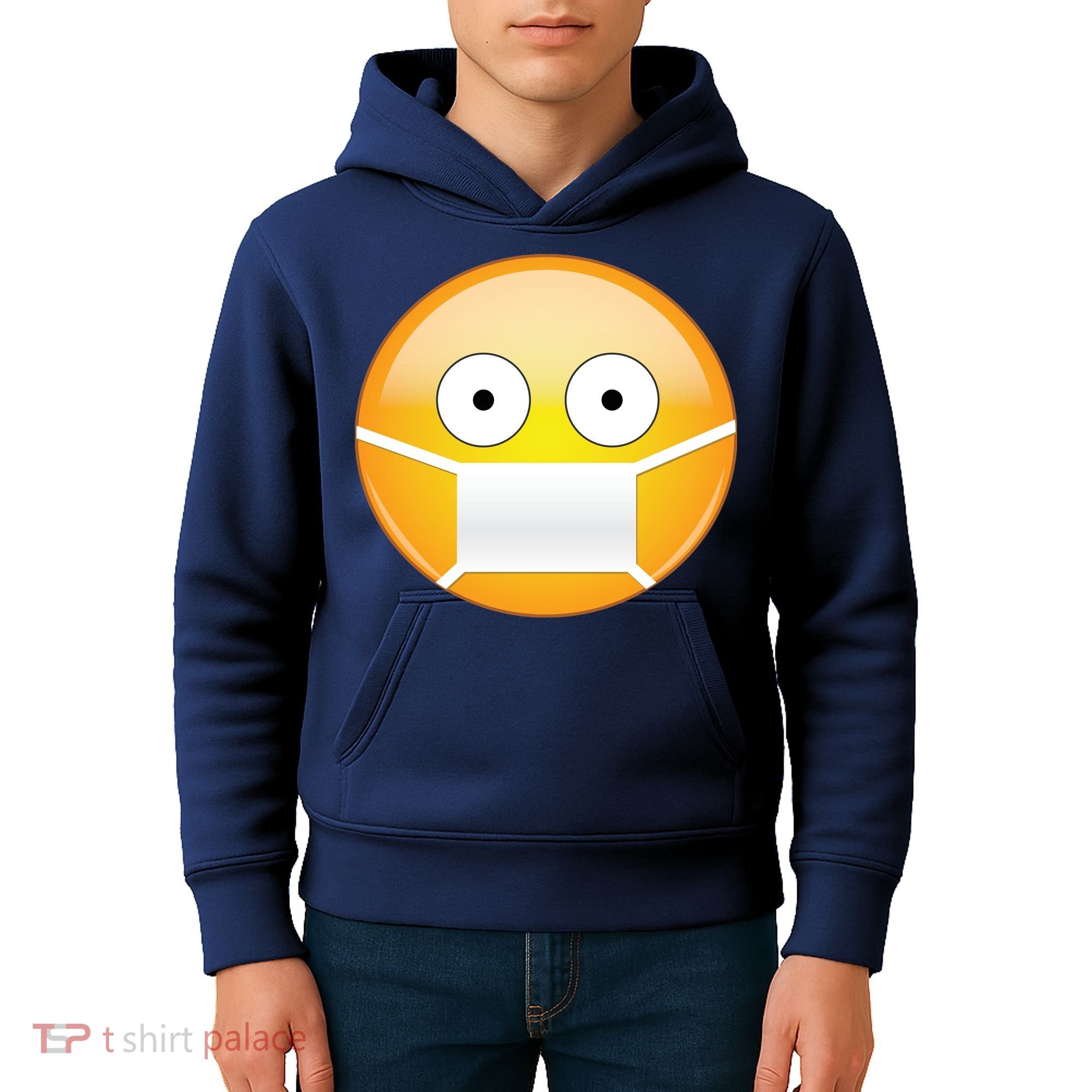 Face Medical Mask Emoji Kids Hoodie