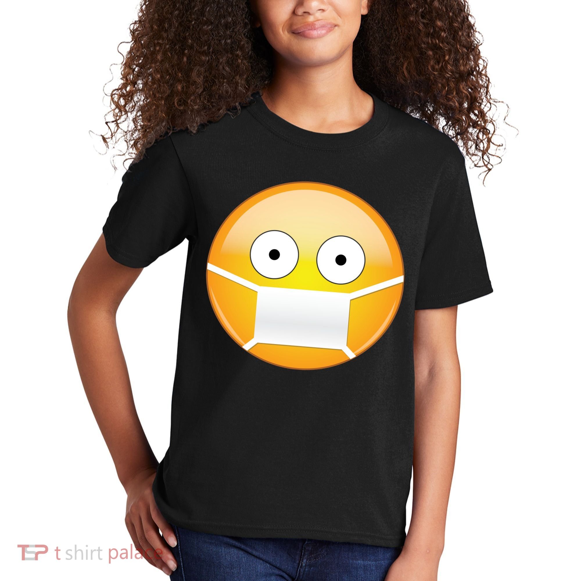 Face Medical Mask Emoji Kids T-Shirt