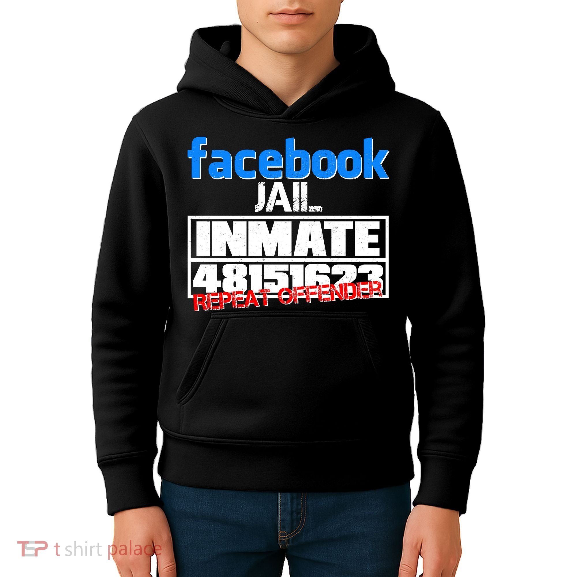 Facebook Jail Repeat Offender Kids Hoodie