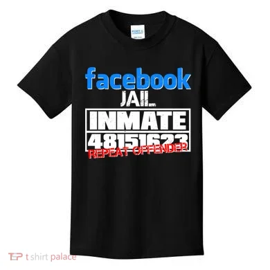 Facebook Jail Repeat Offender Kids T-Shirt