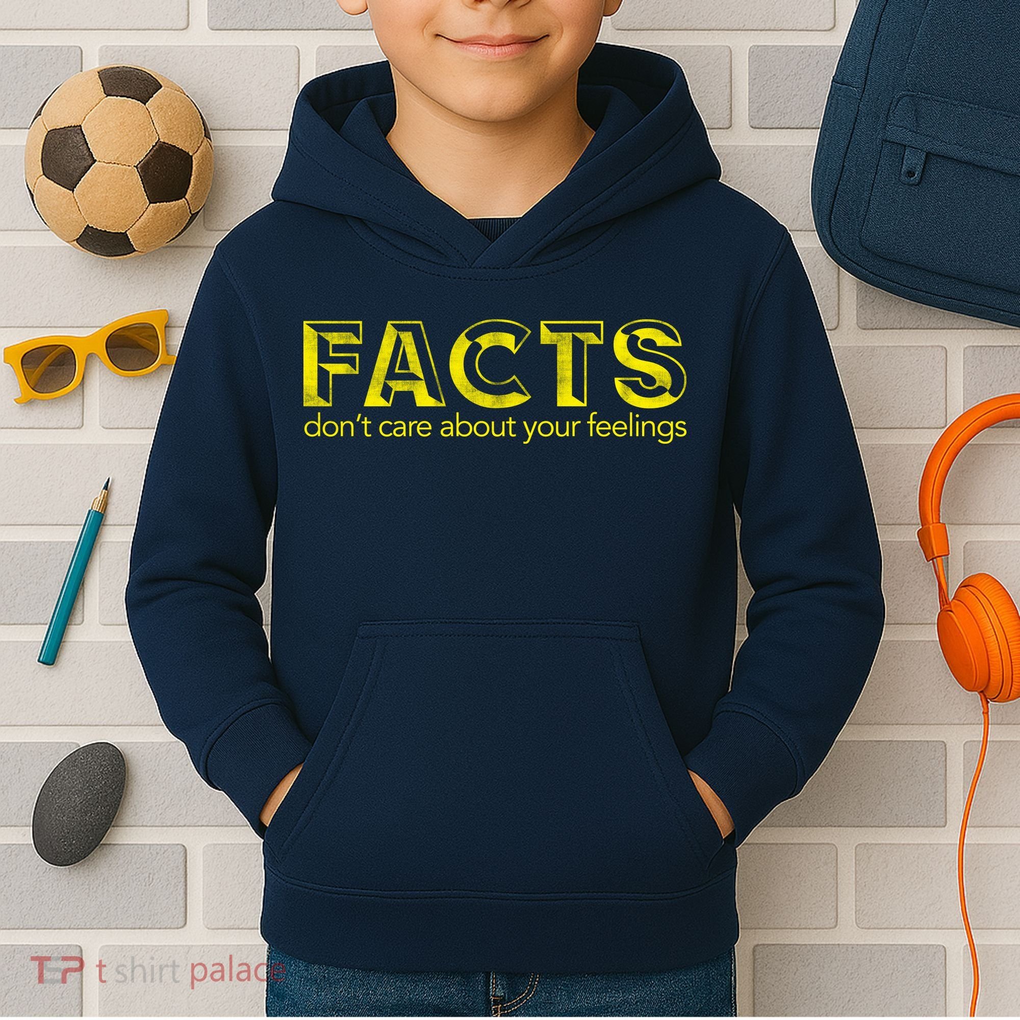Facts Don't Care About Your Feelings Kids Hoodie