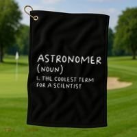 Funny Astronomer Definition Astronomy Gift science Golf Towel thumb 1
