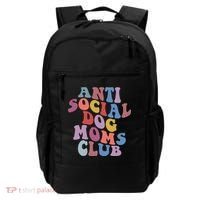 Funny AntiSocial Dog Mom Club Retro Mother's Day Backpack thumb 0
