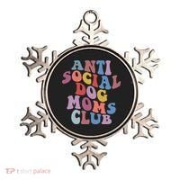 Funny AntiSocial Dog Mom Club Retro Mother's Day Ornament thumb 0