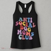 Funny AntiSocial Dog Mom Club Retro Mother's Day Women's Tank Top thumb 3