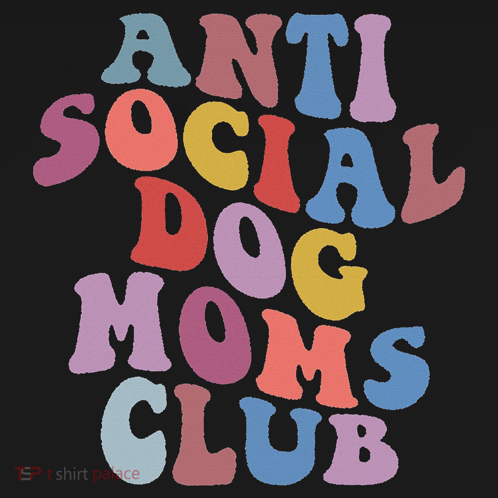 Funny AntiSocial Dog Mom Club Retro Mother's Day Women's Tank Top