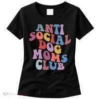 Funny AntiSocial Dog Mom Club Retro Mother's Day Women's T-Shirt thumb 0