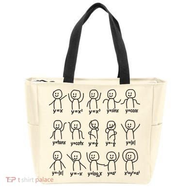 Funny Algebra Dance Graph Figures Math Equation Tote Bag