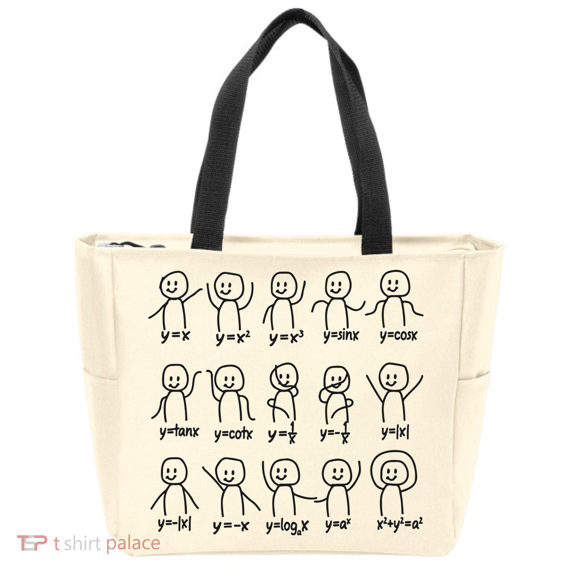 Funny Algebra Dance Graph Figures Math Equation Tote Bag