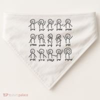 Funny Algebra Dance Graph Figures Math Equation USA-Made Doggie Bandana thumb 0