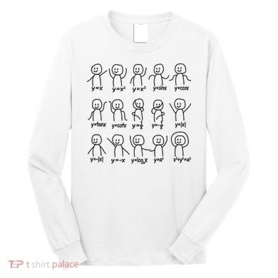 Funny Algebra Dance Graph Figures Math Equation Long Sleeve Shirt