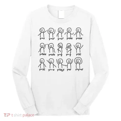 Funny Algebra Dance Graph Figures Math Equation Long Sleeve Shirt