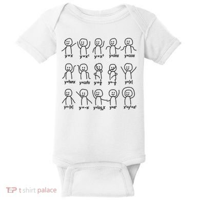Funny Algebra Dance Graph Figures Math Equation Baby Bodysuit