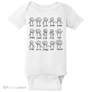 Funny Algebra Dance Graph Figures Math Equation Baby Bodysuit